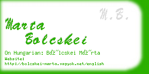 marta bolcskei business card